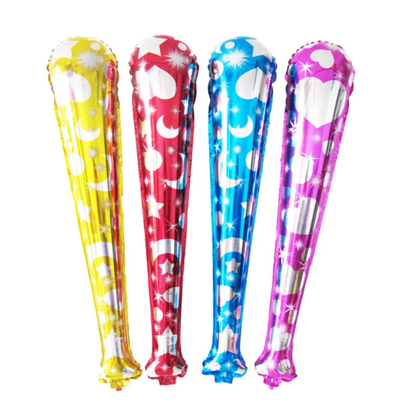 Helium 168pcs Baseball Bat Aluminum Foil Ball Toys Party Cheering Stick Blow Bar Noise Maker