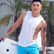 Мужской жилет без рукавов сексуальный Сплит дышащая спортивная одежда индивидуальные BOYTHOR