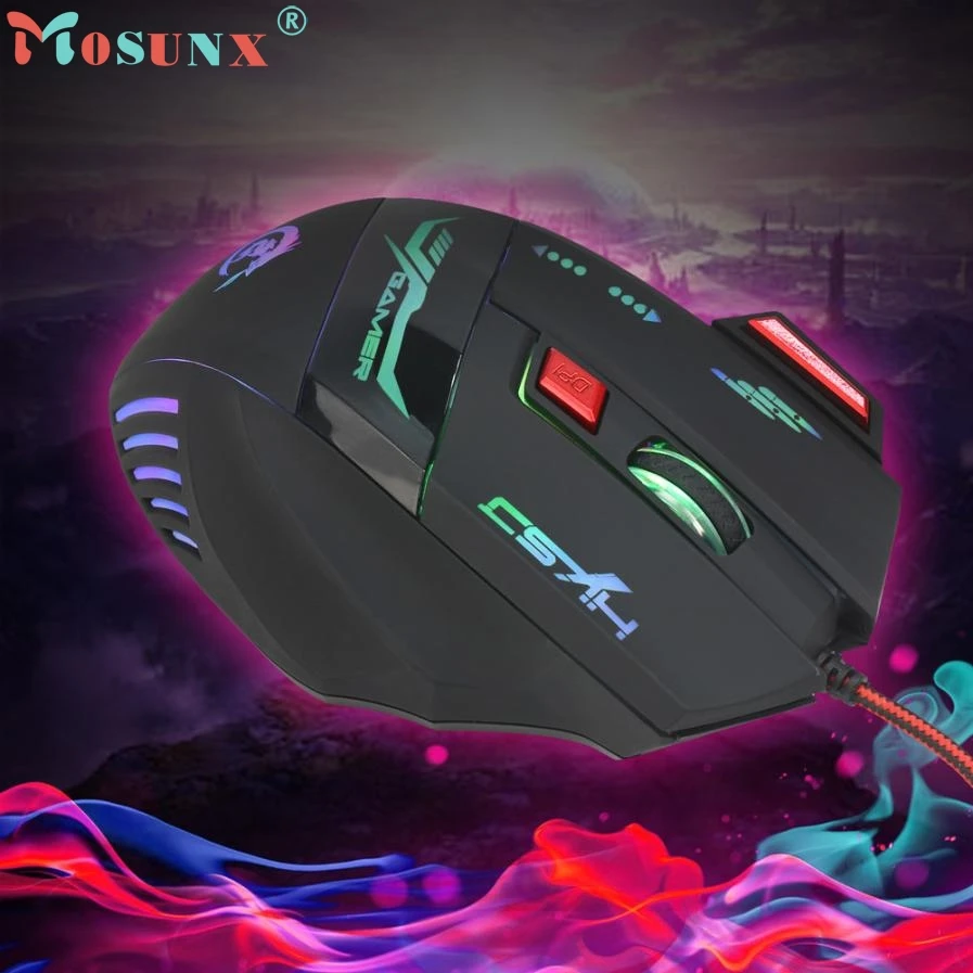 Мышь Raton 7 кнопок 5500DPI USB оптическая Проводная игровая мышь компьютерные мыши с