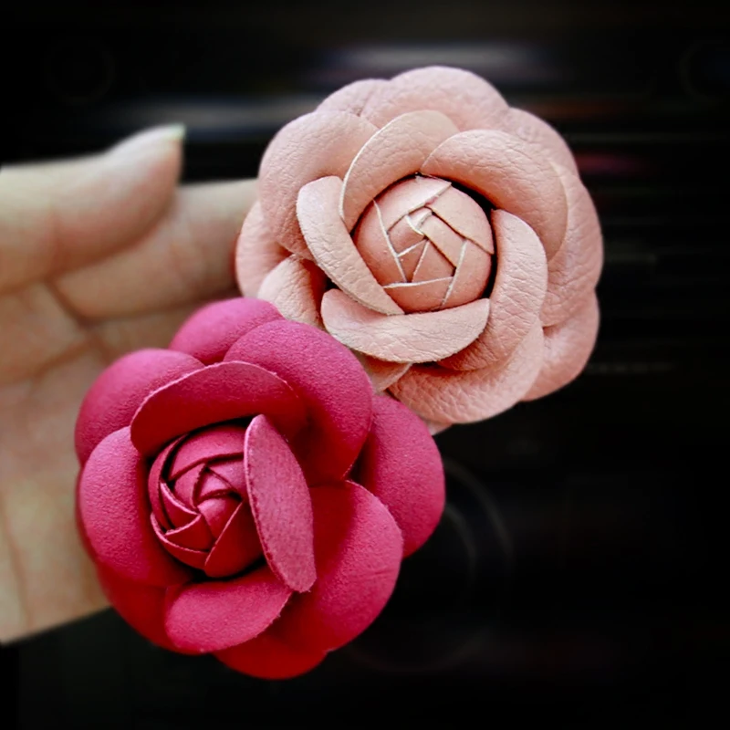 Красивый модный кожаный автомобильный Кондиционер Camellia аксессуары для