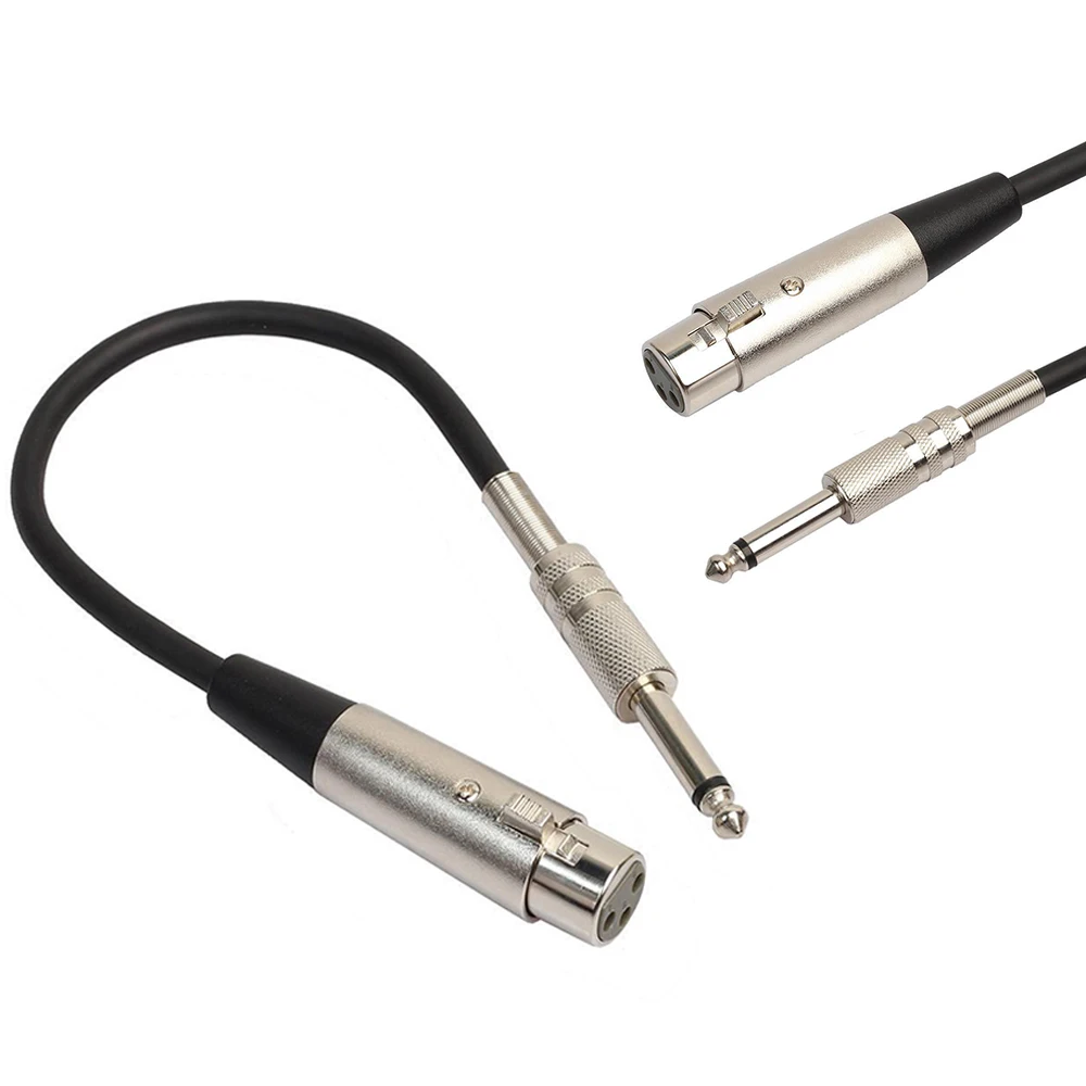 3-Pin XLR Plug to 6.35mm Plug Adapter Jack Male&Female Plug TRS Stereo Audio Cable Mic Adapter For Mixer Amplifier Speaker