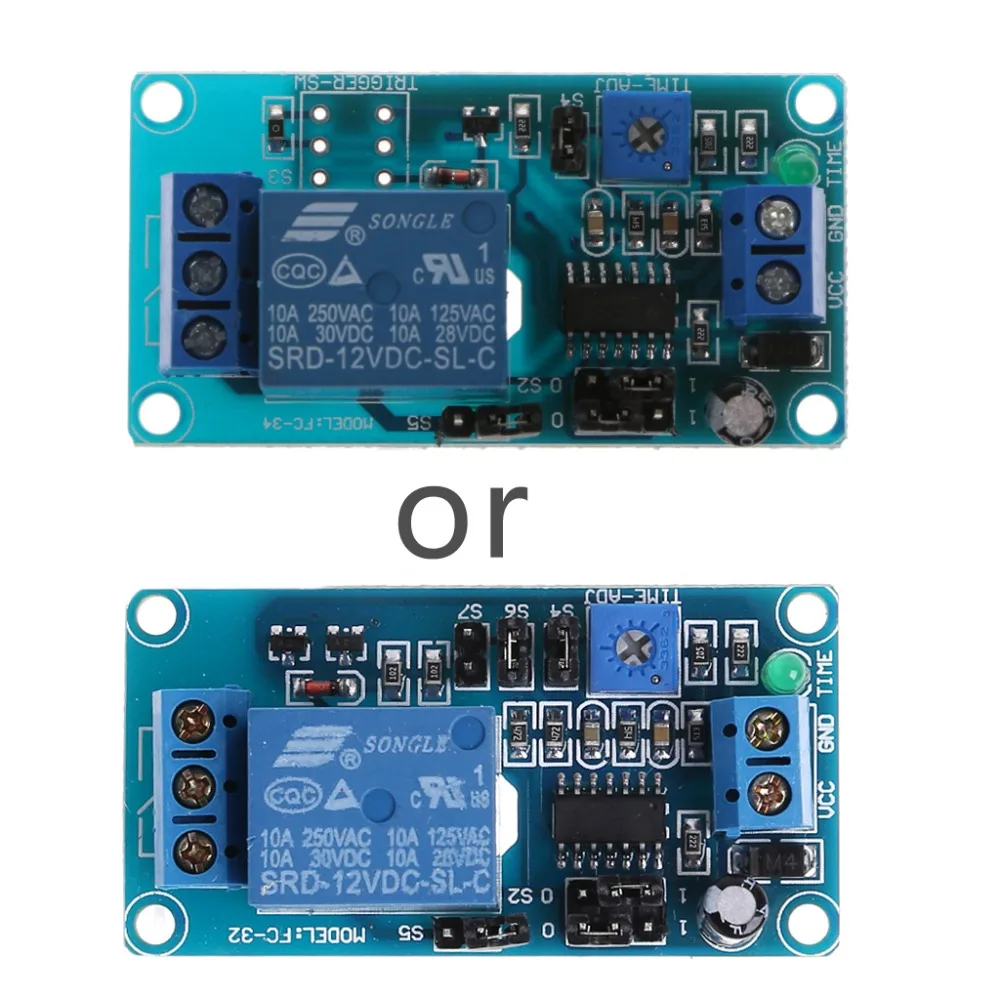 

DC 12V Delay Relay Delay with Timer Turn on Delay Turn off Switch Module D01