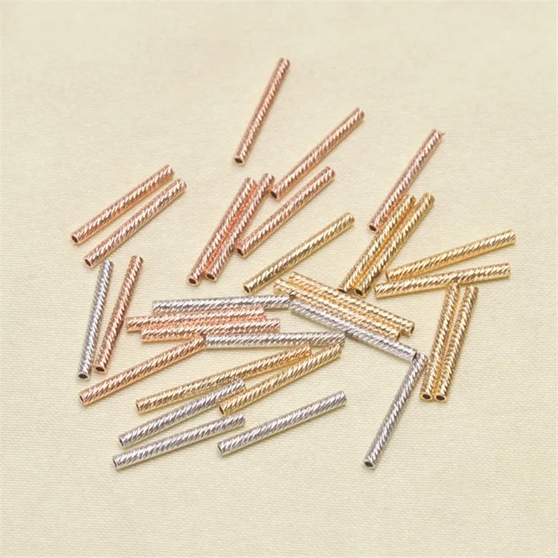 

5Pcs Gold and silver Plated Alloy straight Tube Pearl chain bead necklace DIY making Jewelry finding & components parts