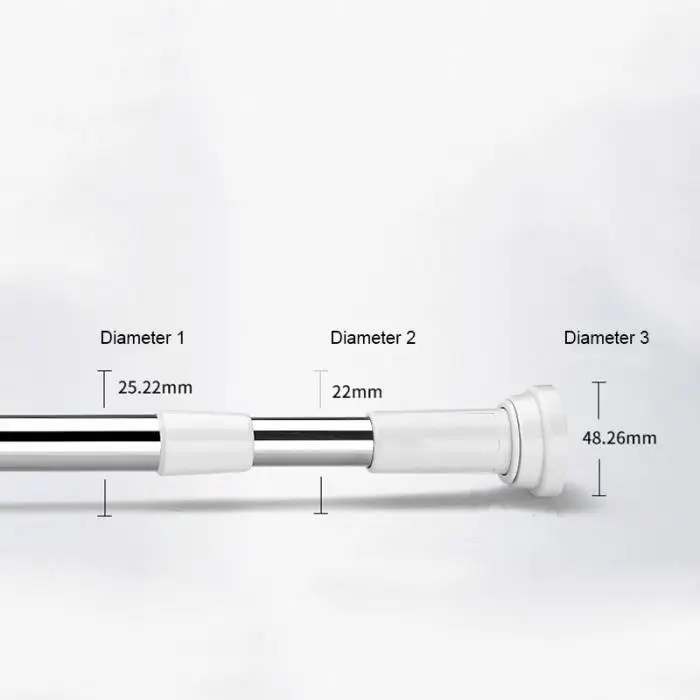 Телескопическая штанга пружинная телескопическая штанга Регулируемая рельсовая Штанга Шкаф для ванной комнаты стержень для душа PAK55