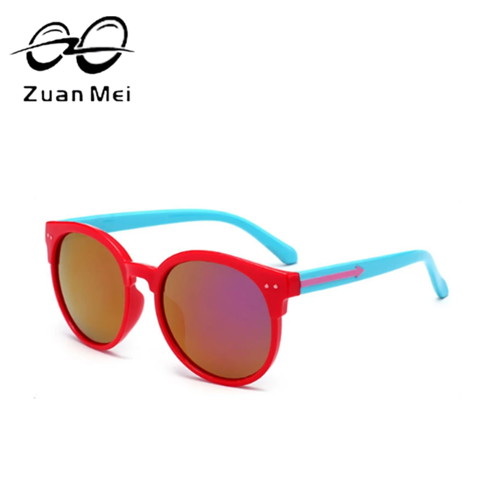 Zuan МЭИ брендовые Детские поляризованные солнцезащитные очки TR90 для маленьких мальчиков и девочек в возрасте от UV400 очки Пластик титановые солнцезащитные очки для детей ZM-C02