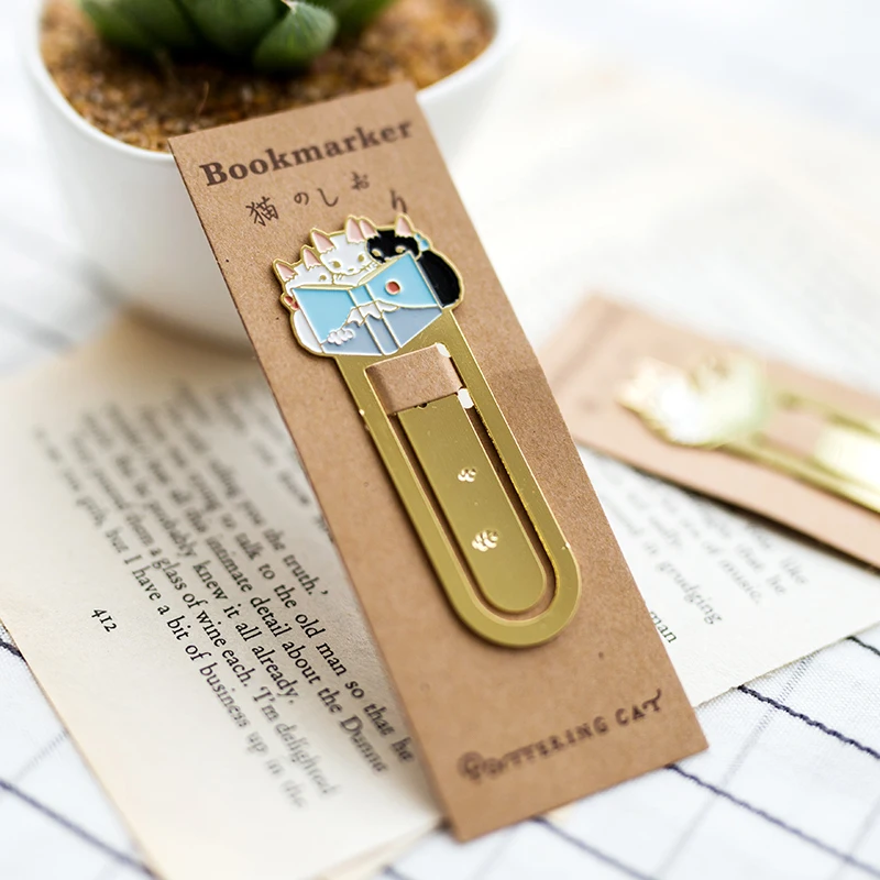 Kawaii школьные принадлежности Забавный Bookmarks для книг милые скрепки музыка металлический книжный маркер Закладка дешевые-школа-канцелярские принадлежности