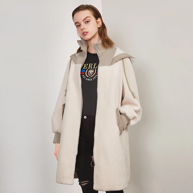 Conception De Chaud Phoenix Nouveau Mode Hiver Manteau Capuche Rice Longue Femmes Moderne Cisaillement Veste Fourrure Avec White Épais 80816e Réel 7xqfB4n5wx