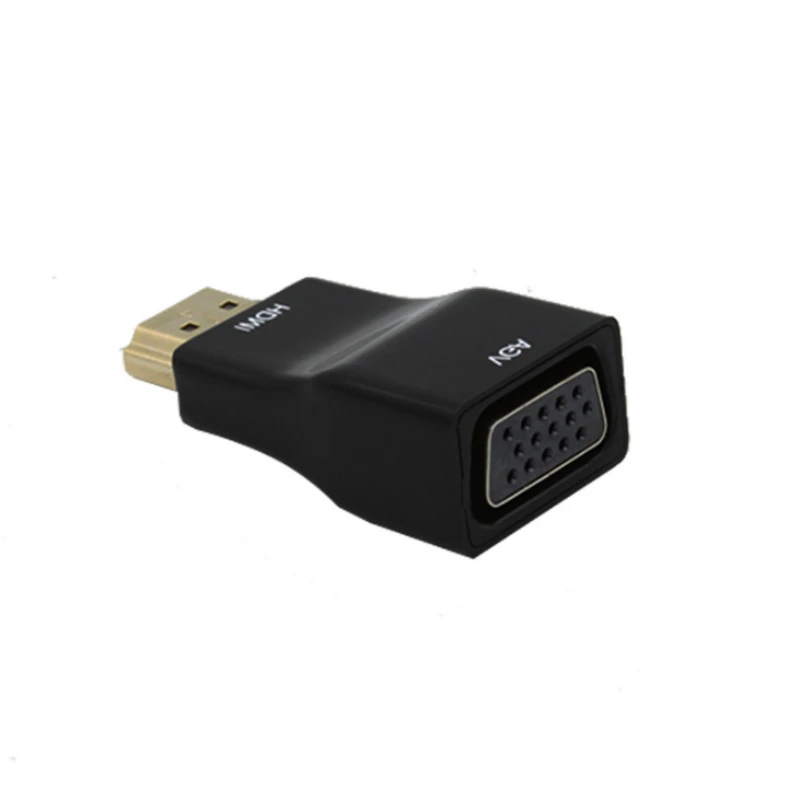 HDMI в VGA конвертер HDMI2VGA кабель адаптер Коробка для ПК компьютер ноутбук Настольный планшет до 1080P HDTV монитор - Цвет: Черный