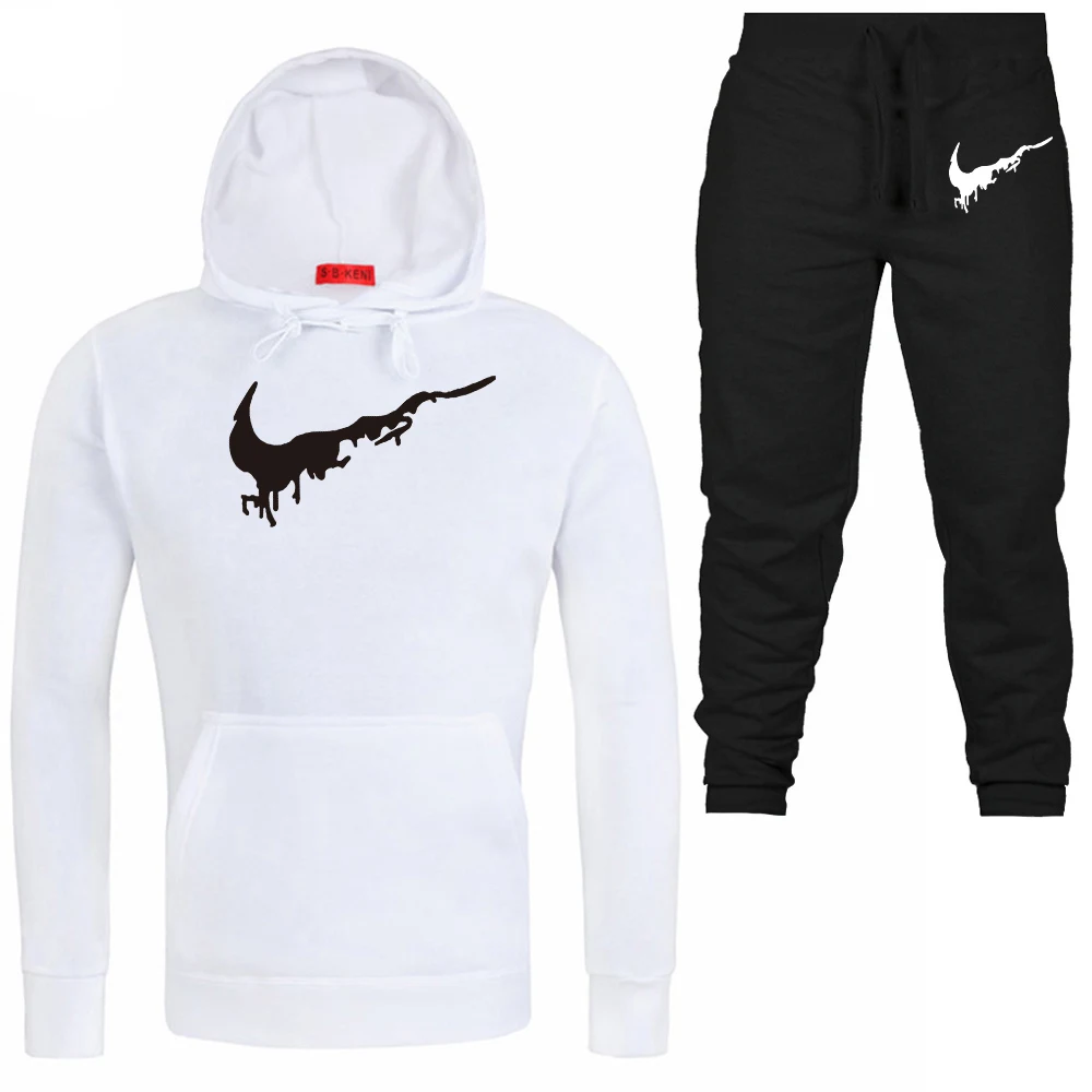 2019 Fashion Brand Hoodies Sweatshirt Men/Women Casual Hoodie Tracksuit Sweatshirts+Sweatpants Suits Fleece Hooded Pullover