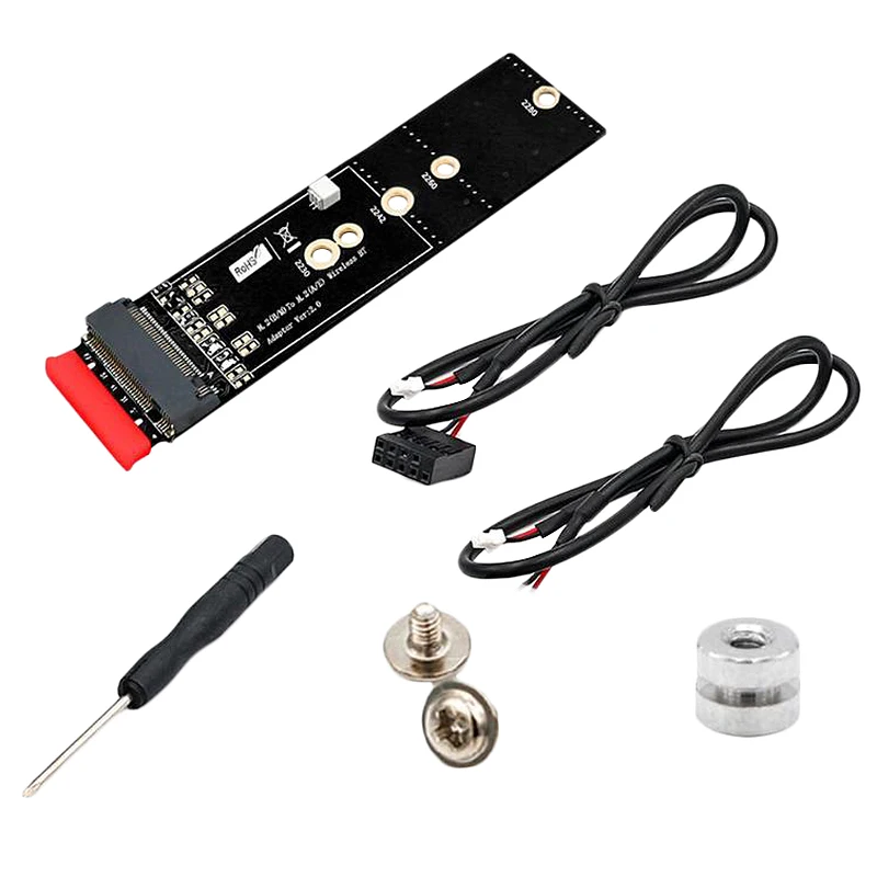 

Key A & Key B+M M.2 Ngff Ssd To 2.5 Sata 6Gb/S Adapter Card With Usb Signal Enclosure Socket M2 Ngff Converter Support Bluetoo