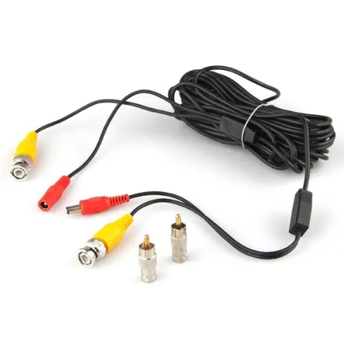 10 м 33ft безопасности Видео/кабель питания BNC+ RCA разъем комбинированный кабель для камеры видеонаблюдения