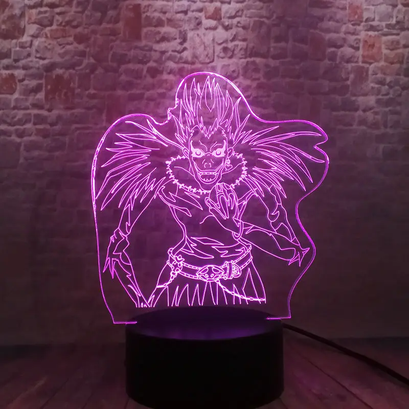 3D Светодиодная лампа иллюзия меняющая цвет модель ночного света японская манга
