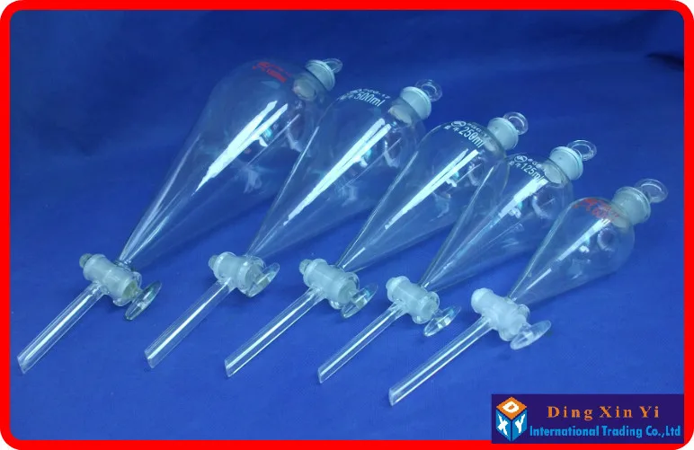 1000ml pear shape separatory funnel glass pear-shaped funnel Separatory Funnel squib pear shape with ground-in glass stopper