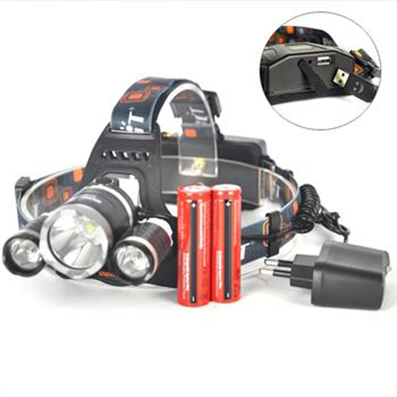 Boruit 8000LM 3X XM-L2 светодиодный фар налобный фонарь налобный USB лампа + 18650 + Зарядное устройство Велоспорт Велосипедный Спорт велосипед свет на от... Boruit 8000LM 3X XM-L2 светодиодный фар налобный фонарь налобный USB лампа + 18650 + Зарядное устройство Велоспорт Велосипедный Спорт велосипед свет на от...