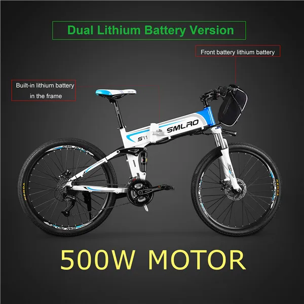 Cheap 26 inch  electric mountain bike hidden 48V lithium battery Dual battery version 350w-500w  electric bicycle MTB EBIKE 80KM RANGE 1