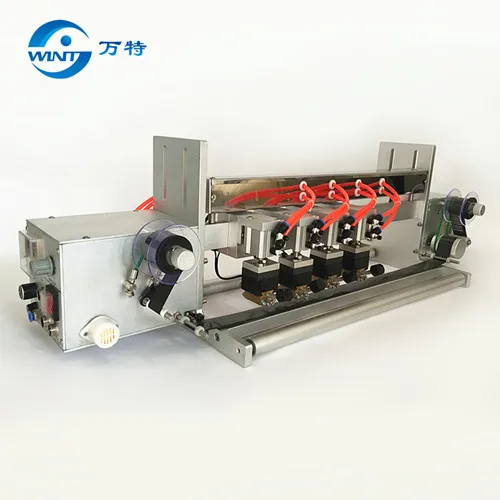 

2017 high quality 4 heads Pneumatic hot stamping date coding machine ribbon hot code printer date printing machine