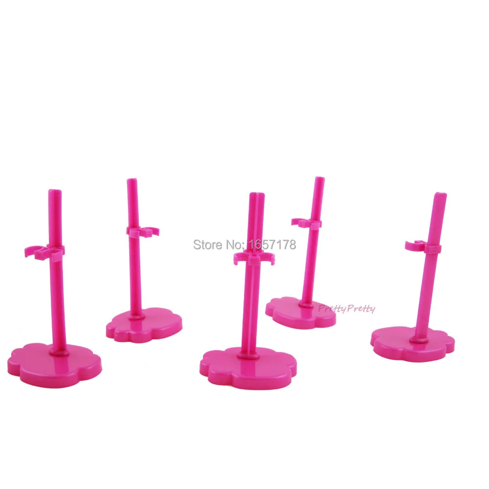 New style 5 Pcs/lot Pink doll accessories Doll Stand Display Holder For