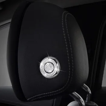 

Car Styling Head Pillow Adjustment Button Diamond Trim for Mercedes Benz C class W205 C180 200 300 GLC X253 E W213