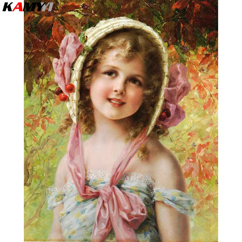 

5d Diy Diamond Embroidery PAINTING OIL OF Handiwork Needlework Diamond Mosaic Pictures a little girl XY1