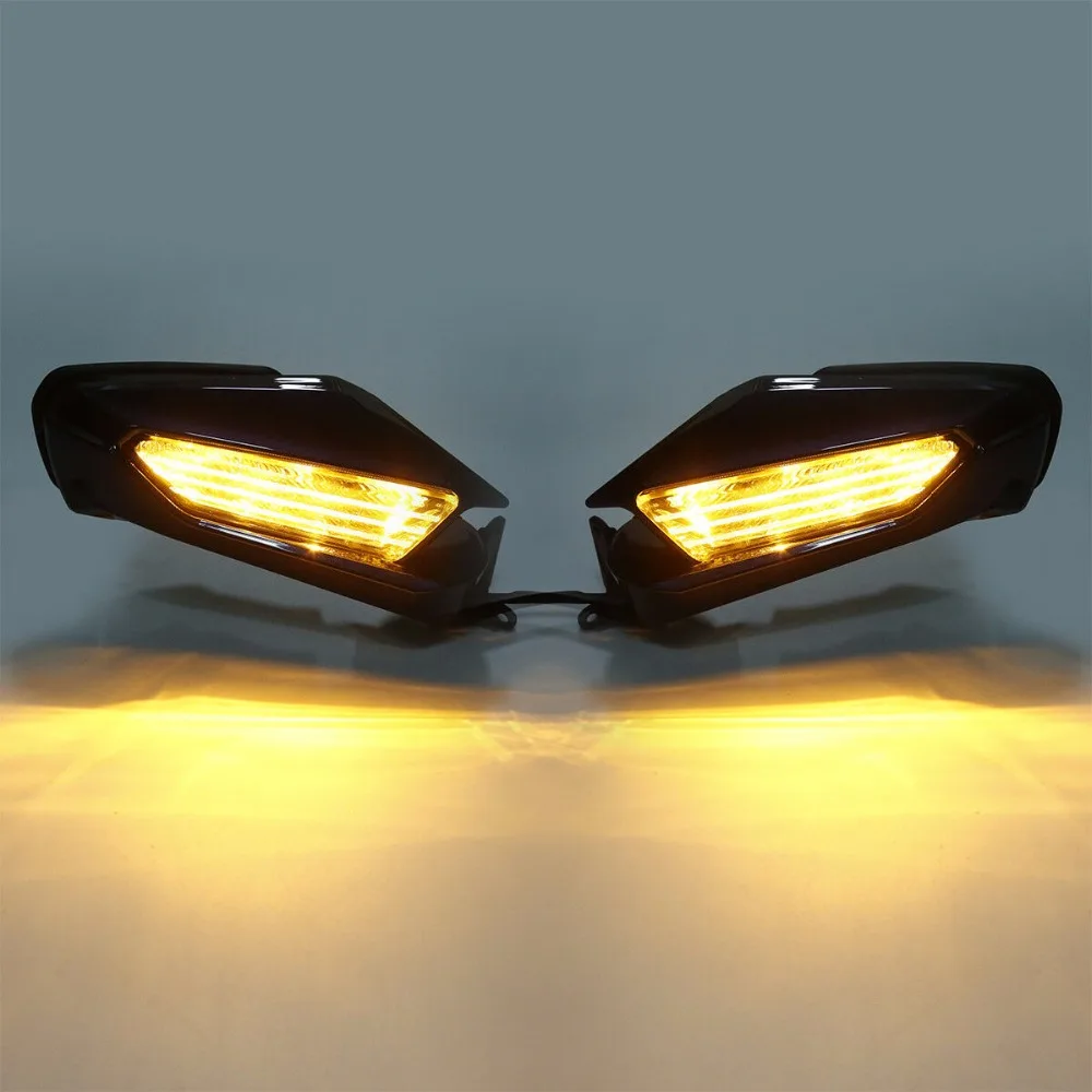 Motorcycle Rearview Mirror With LED Turn Signal For Honda Goldwing