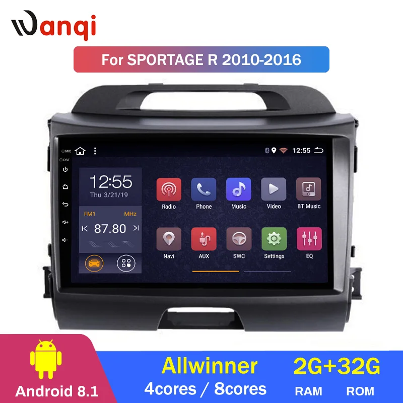 

2G RAM 32G ROM 9 inch android 8.1 for KIA Sportage R 2010-2016 Auto vehicle car multimedia GPS navigation system