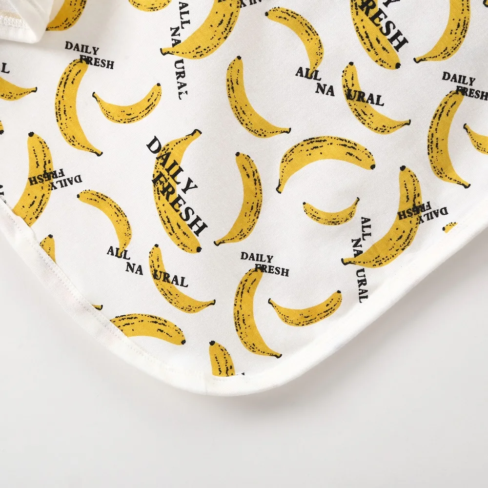 Новинка для новорожденных; Детские простыня Постельное белье 55x75 см для новорожденных шпаргалок Cot лен 100% хлопок банан печать детское
