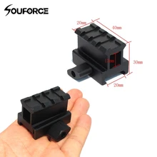 4 слота 21 мм QD фонарик крепление высокий стояк 20 мм Вивер Пикатинни винтовка крепление для тактический страйкбол Пейнтбол прицел