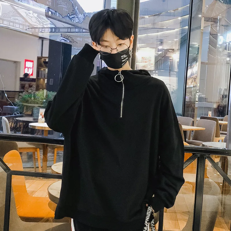 

Warm Men Hoodies Sweatshirt 2019 Autumn Siamese Cap Hoodies Casual Pocket Long Sleeve Pullover Hooded Top Plus Size Hoodies