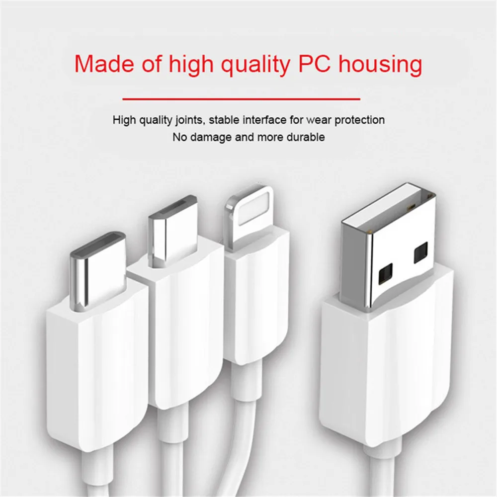 NOHON 3 в 1 Micro USB Type C кабели для зарядки 8 Pin iPhone 7 Plus X Samsung Huawei Android IOS кабель
