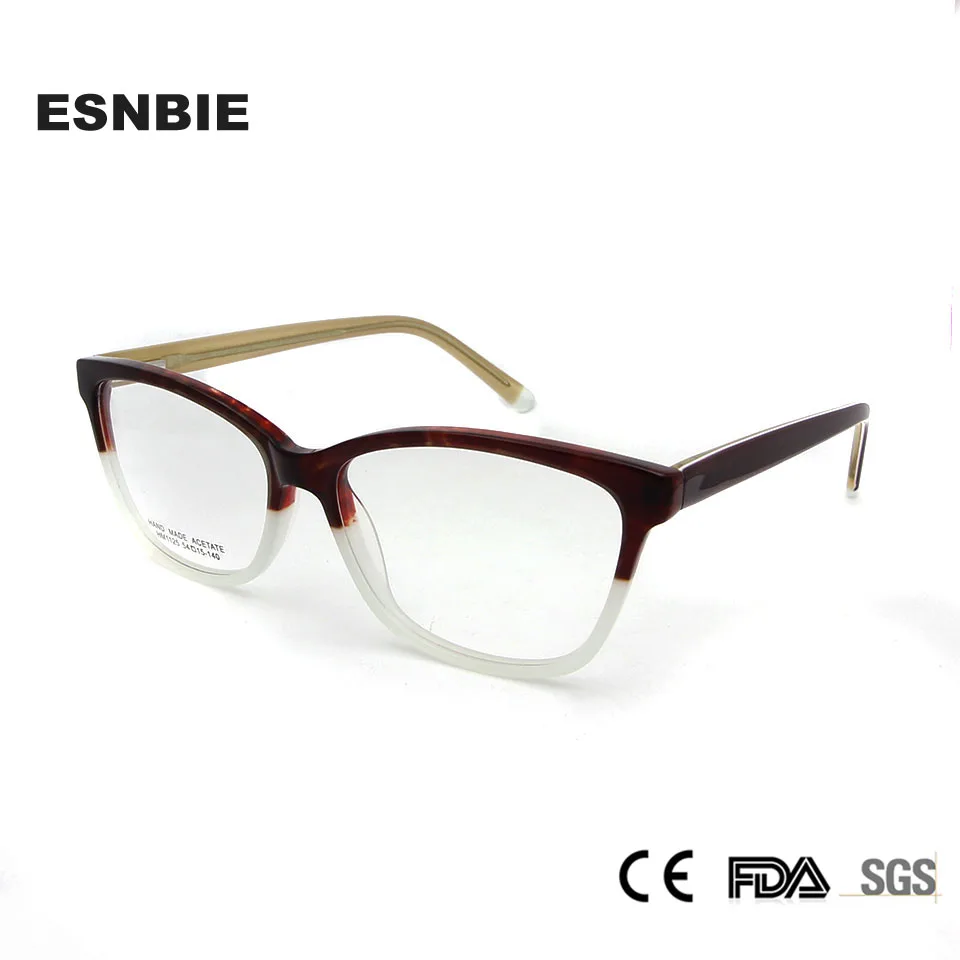 ESNBIE квадратном Оправы для очков Для женщин Винтаж квадратный ретро оптические очки Для мужчин ацетат очки кадры шарнира весны