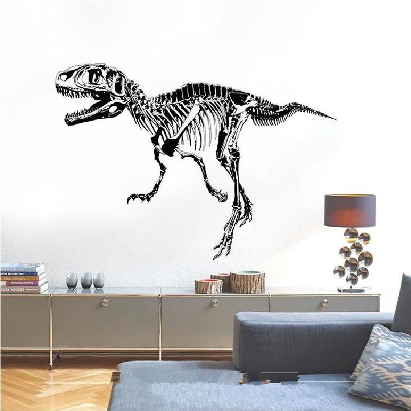 

Dinosaur Silhouette Wall Stickers Background Decoration Home Decal Animal Removable Pvc Plane Window Poster For Kids Room New