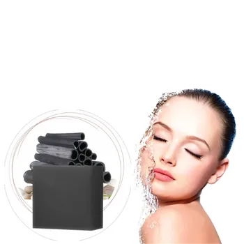 

100g Natural Organic Herbal Bamboo Charcoal Whitening Handmade Soap Lightening Skin Remove Acne Moisturizing Cleansing Bath Soap