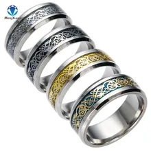 4 colores Vintage oro envío gratis Dragon 316L anillo de acero inoxidable para hombre joyería para hombre señor anillo de boda anillo para los amantes