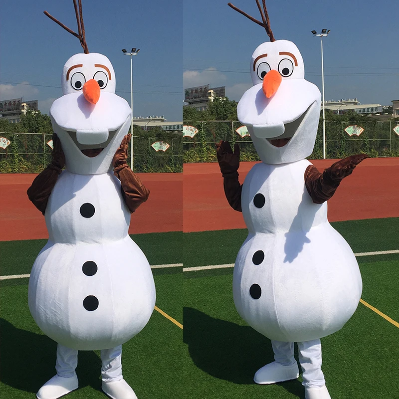 

Adult New Smiling Olaf Mascot Costume Snowman Clothing Cartoon Character Costume Halloween Fancy Dress