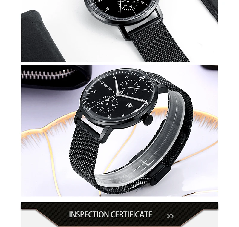 relogio masculino Mens Watches Top Brand Luxury MINI FOCUS Quartz Men's Watch  Business Rose Gold Fashion Male Clock Men 2019 (13)