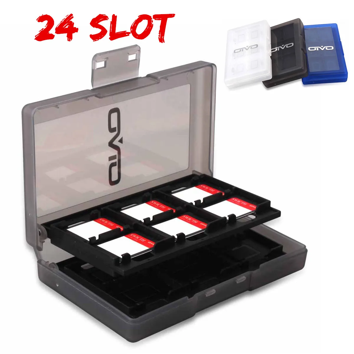 

OIVO 24 In 1 ABS Shockproof Game Card Storage Cases Portable Game Card Case for Nintend Switch NS-Switch Game Box for Switch