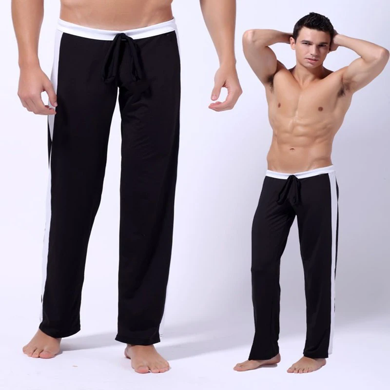 The new men's casual white sport fitness home cotton trousers running training  straight clothes custom-made