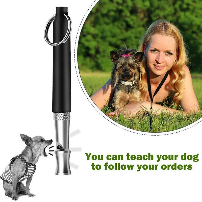 Свистки для тренировок послушанию собак, ультразвуковые свистки для тренировок домашних животных с черной веревкой
