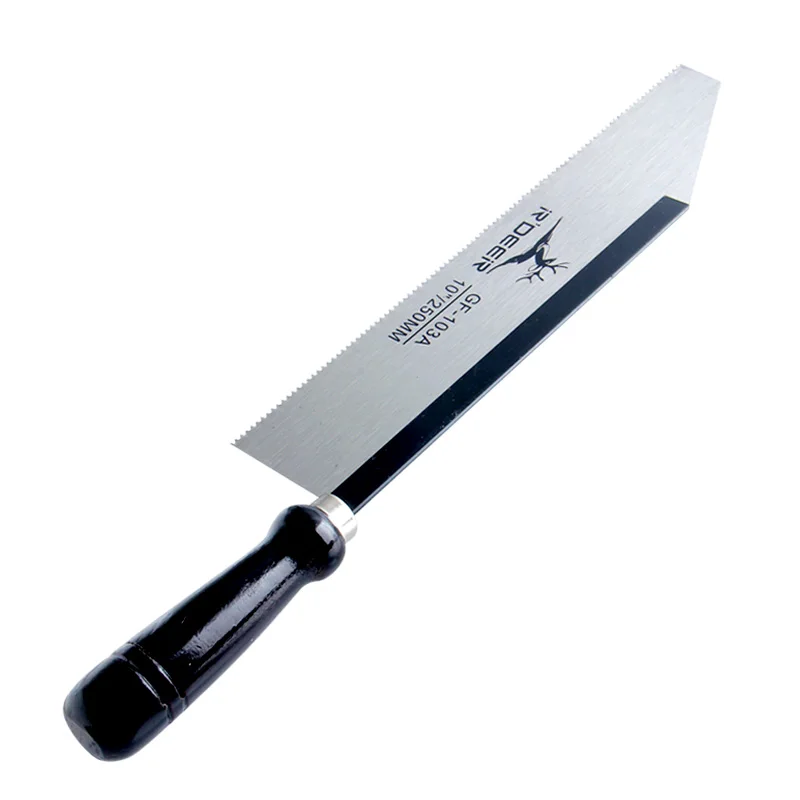 RDEER 10''/250mm Round Wood Handle Saw 65# Manganese Steel Pruning Gardening Saws Woodworking Hand Tools