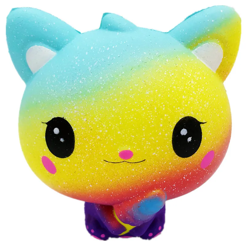 1 шт. Красочный Galaxy кошка Ароматические Шарм замедлить рост Squeeze снятие стресса игрушка салфетки анти-стресс милые Канцелярии игрушка для