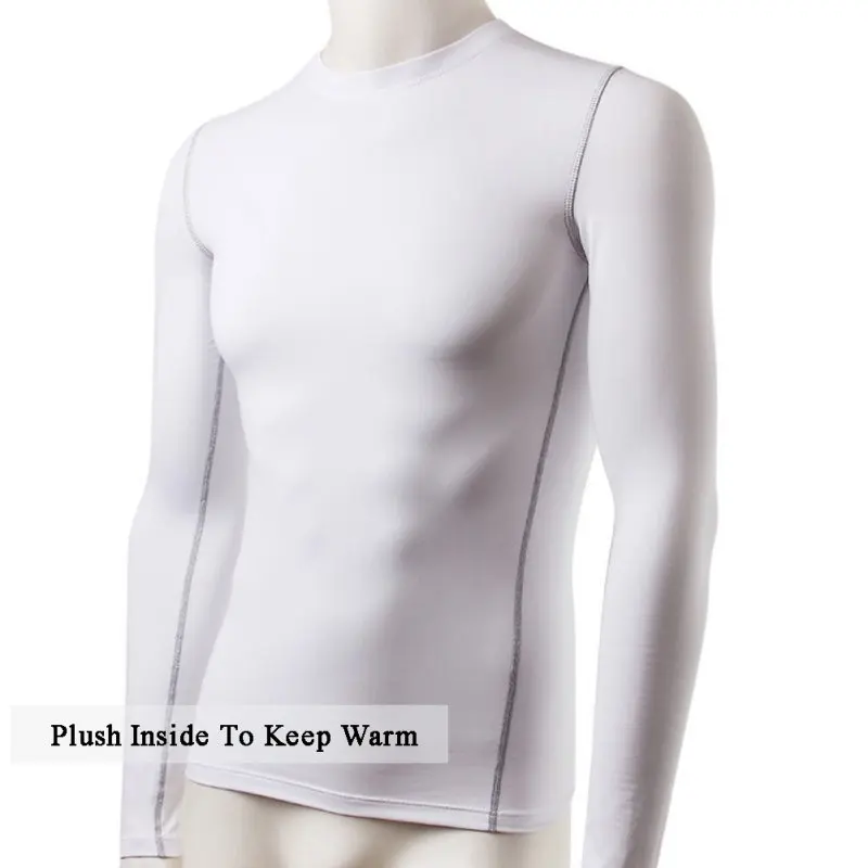 Fashion Winter Men Slim Fit Long Sleeve Thermal Underwear Basic Tops Undershirt