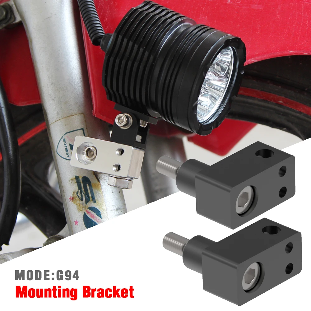 

BOSMAA 2sets LED Motorcycle Headlight Brackets Frame Sliders No Cut Crash Protector Car Driving Fog Lamp Universal Mount