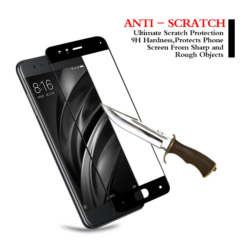 MCMEME For Xiaomi MI6 Tempered Glass 9H 2.5D Clear Curved Full Cover Edge Screen For Xiaomi Mi 6 MI6 Ultra-thin Protective Glass4
