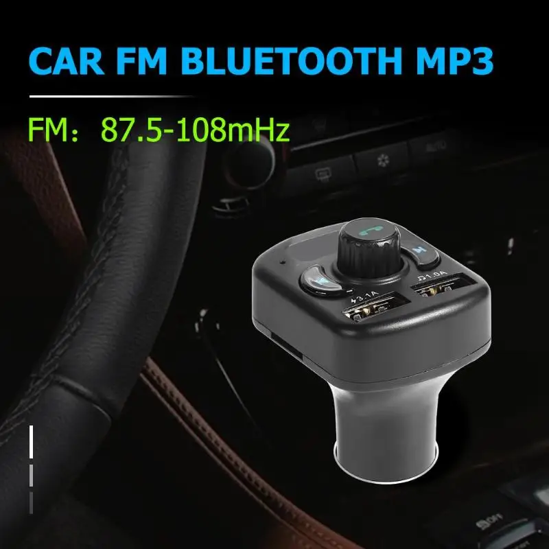 807E Bluetooth громкой связи автомобильный комплект fm-передатчик TF карта MP3-плеер 3.1A двойной зарядное устройство USB телефон зарядное устройство адаптер питания