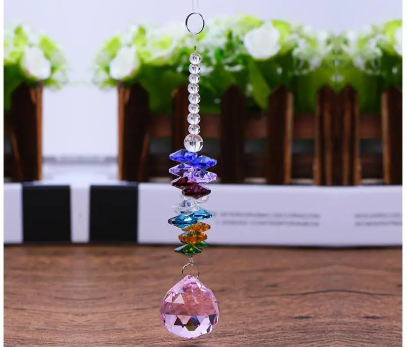 10 шт./лот смешанные Цвет Фул Octagon бисер Suncatcher призмы-Кристаллы подвески для люстр, Запчасти украшение дома