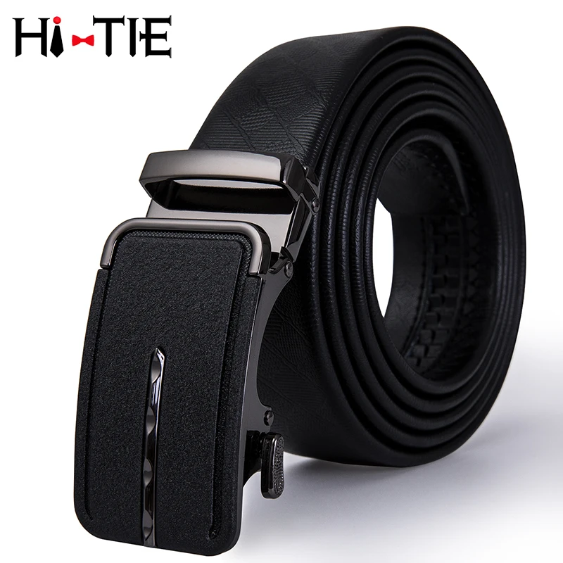 

Hi-Tie Brand Business Men Real Cowhide Belt Buckle Automatic Large Genuine Leather Luxury Designer Belts Fashion PD-2061