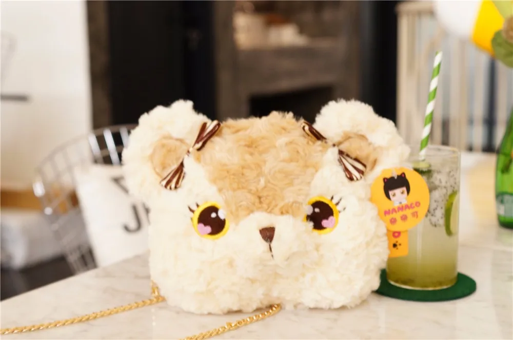 Kawaii Кролик голова кролик плюшевый рюкзак для девочек плюшевый медведь сумка на плечо подарок на день рождения Рождество