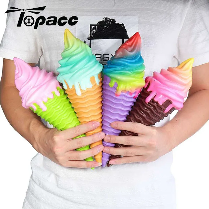 

4Color Ice Cream 30*10*9.5CM Jumbo Decoration With Packaging Gift Collection Slow Rising Soft Stress Relief Children KidsToys