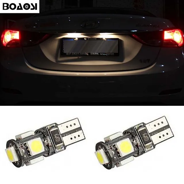 BOAOSI 4x T10 W5W License Number Plate Light LED Bulbs Lamp For Infiniti qx56 fx35 fx37 g35 g37