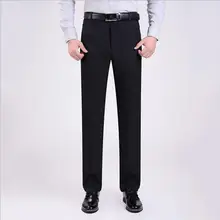 Высокое качество Осень Зима повседневные деловые брюки для пожилых людей с высокой талией свободные брюки костюм брюки плюс размер 40